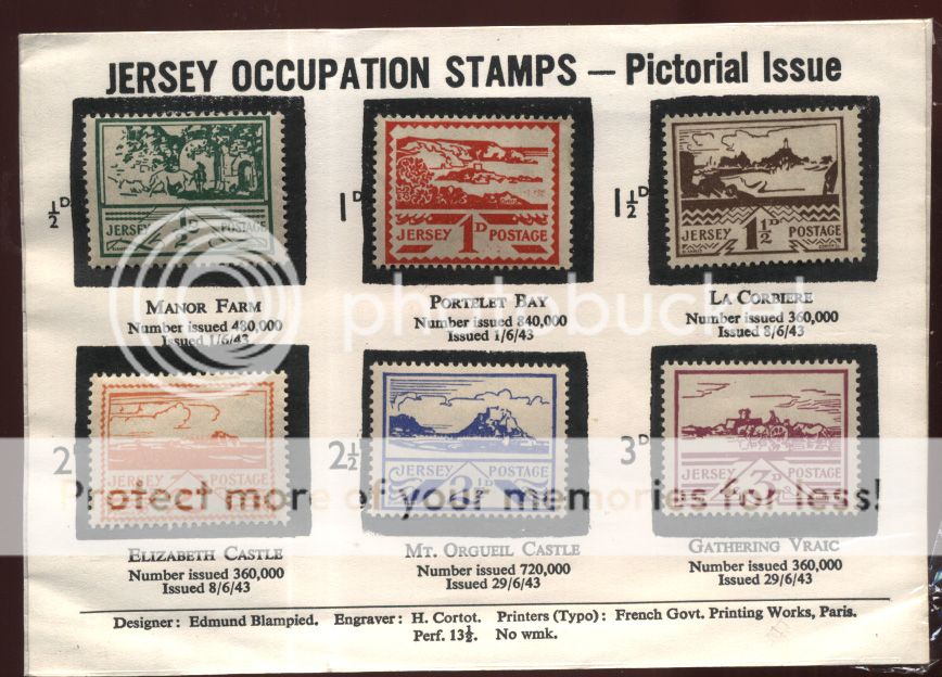 RARE JERSEY WWII OCCUPATION STAMPS PRESENTATION PACK PICTORIAL ISSUE